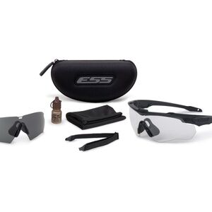 ESS CrossBlade 2LS Kit Tactical Glasses Black 2 Lens Military Eyewear NEW WO TAG